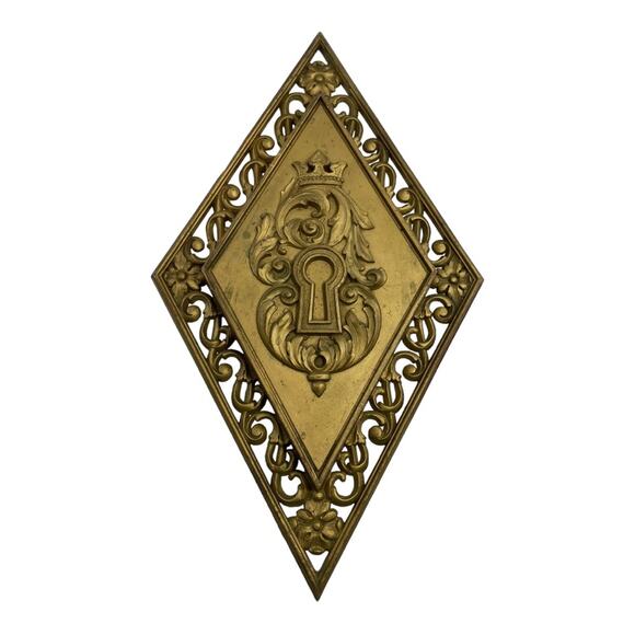 Syroco Inc Vintage Gold Key Lock Violin Wall Plaques Hanging Art Decor - Picture 4 of 7